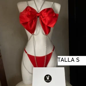 Conjunto en nylon rojo 231003