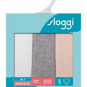 PACK BRAGAS ALGODÓN SLOGGI TALLE ALTO