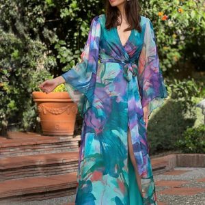 Vestido largo gasa Estepa