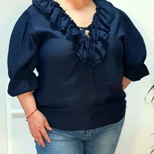 Blusa volante marino