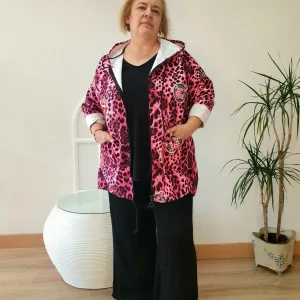 Cortavientos Leo fucsia