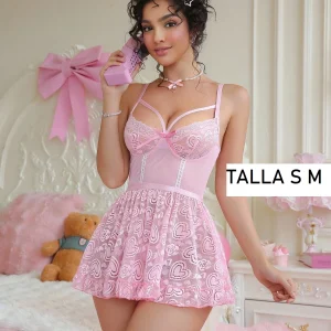 Babydoll rosa con panty 300902