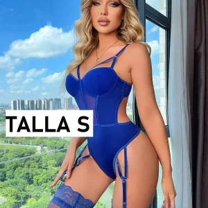 Body azul en encaje 260356