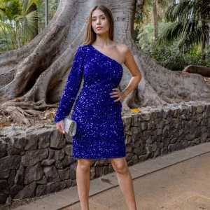 vestido paillett- terciop asim verde botell natale