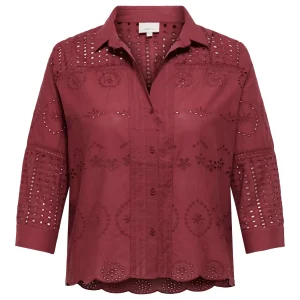 Camisa Broderie teja