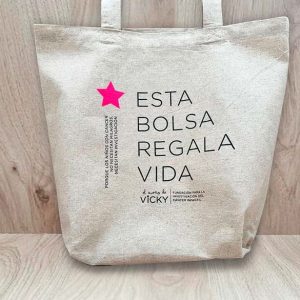 Bolsa clara plegable de algodón recicable