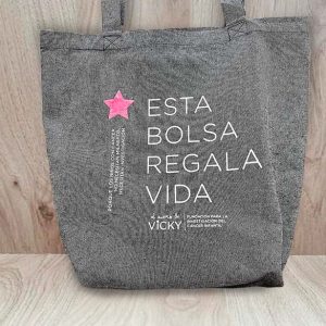 Bolsa oscura plegable de algodón reciclado