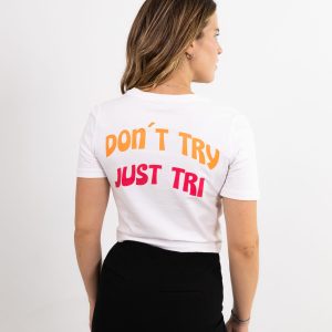 Camiseta Crop Just Tri Mujer