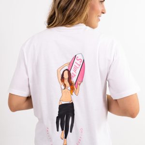 Camiseta Regular Pretty Girls Like Surfing Mujer