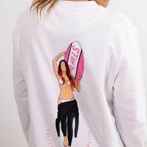 Crewneck Regular Pretty Girls Like Surfing Mujer