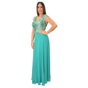 Vestido verde talla grande
