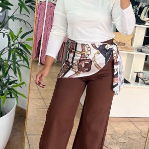 Pantalón Pañuelo Chocolate