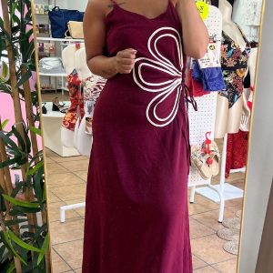 Vestido Flor Granate