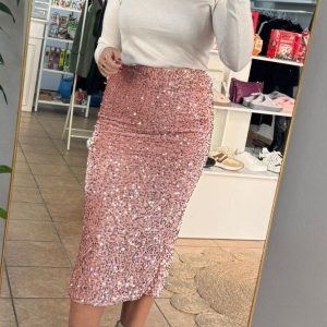 Falda Lentejuelas Pink