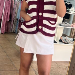 Chaleco Granate Rayas