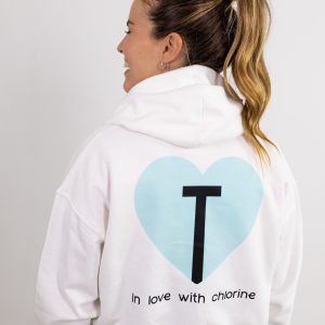 Hoodie Crop In Love With Chlorine Mujer