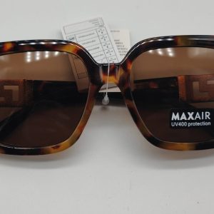 GAFAS MARRONES CON DETALLE DORADO