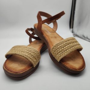 Sandalias planas con tira de yute