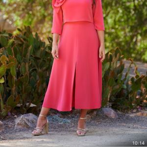 Conjunto top flor y falda