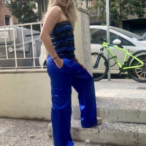 PANTALON PALAZZO/CARGO RASO