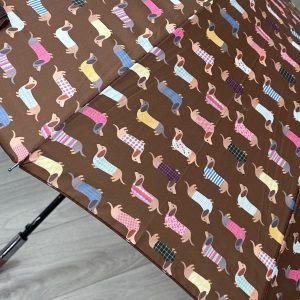 Paraguas perro marrón