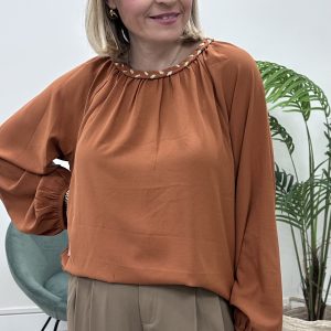 Blusa Lurex teja