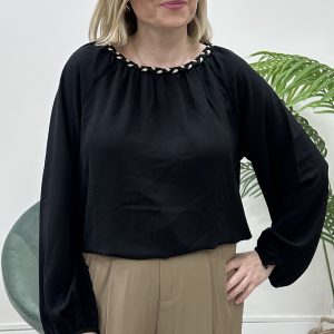 Blusa Lurex negra