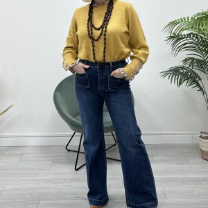 Denim botones delanteros