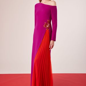 VESTIDO DE QUILLA PLISADA