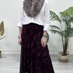 Falda Florencia burdeos