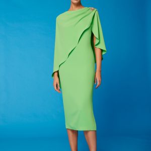 VESTIDO DE CAPA APLIQUÉ MIDI
