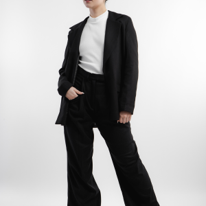 PANTALÓN MUJER CON PLIEGUES NAMI NEGRO