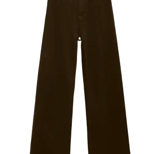 Pantalón vaquero patera ancha marrón chocolate