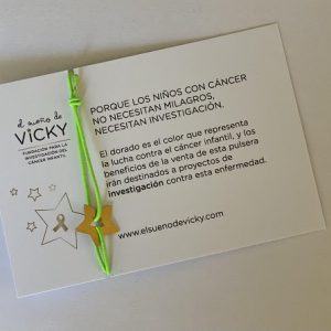 Pulsera verde flúor con estrella