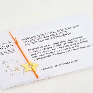 Pulsera naranja flúor con estrella