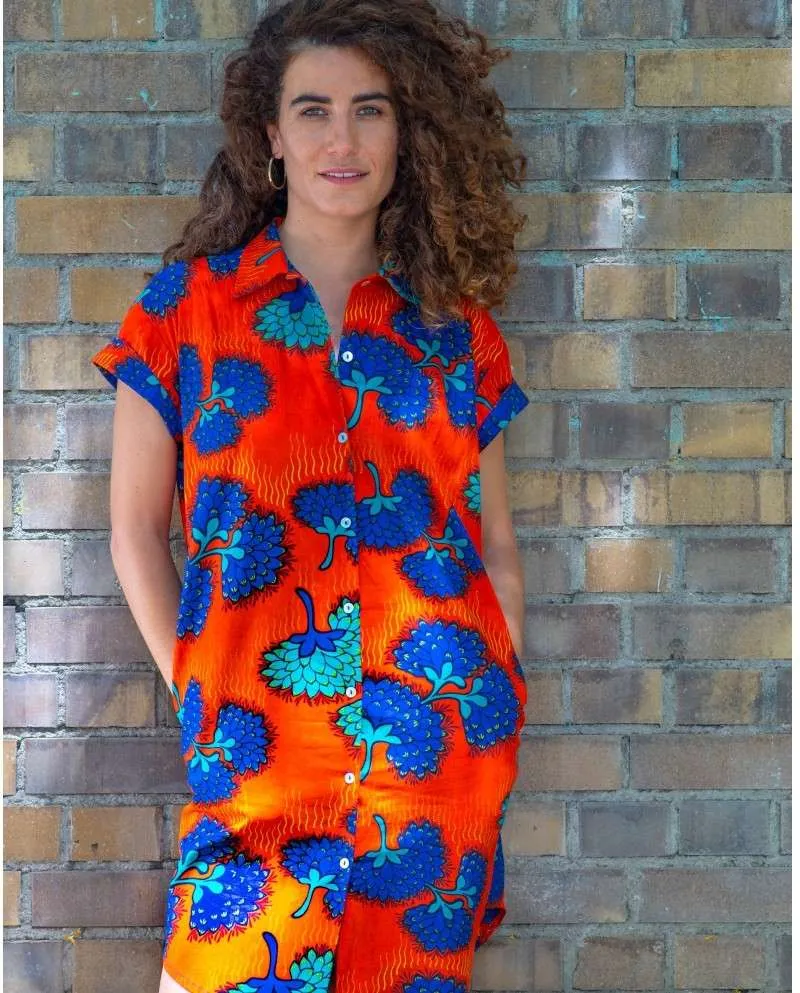 Vestido Camisero Recto Mangas RANSOME