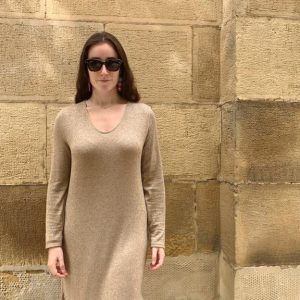 Vestido punto taupe Dorée