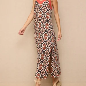 Vestido estampado con tirante fino