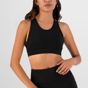 Top deportivo negro mujer liso Energy impacto moderado