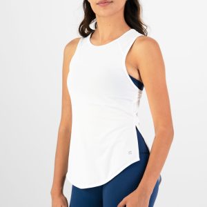 Tank top blanco mujer Soft liso