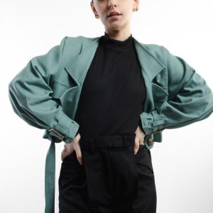 CHAQUETA MUJER CORTA ZORA VERDE