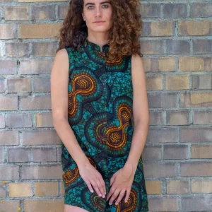 Vestido Camisero Cuello Mao Bolsillos YALLA