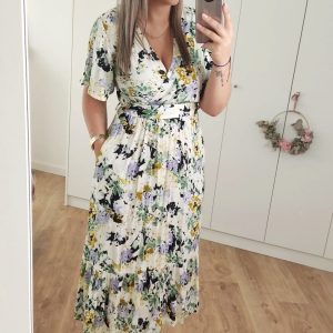 Vestido midi jaspeado