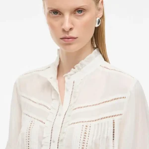 Blusa blanca cuello mao VILA