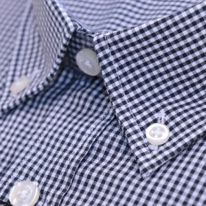 Camisa cuadro vichy pequeño negro