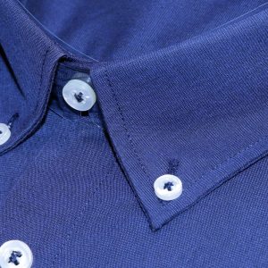 Camisa fil a fil azul marino