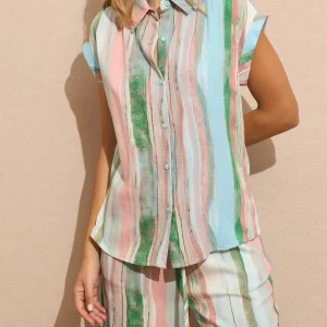 Camisa de manga corta Celeste