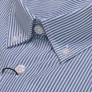 Camisa verde raya slim