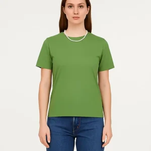 Camiseta de algodón Vila color verde