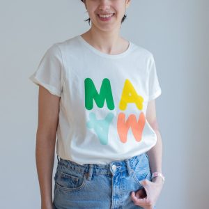 Camiseta de lactancia blanca MAMA